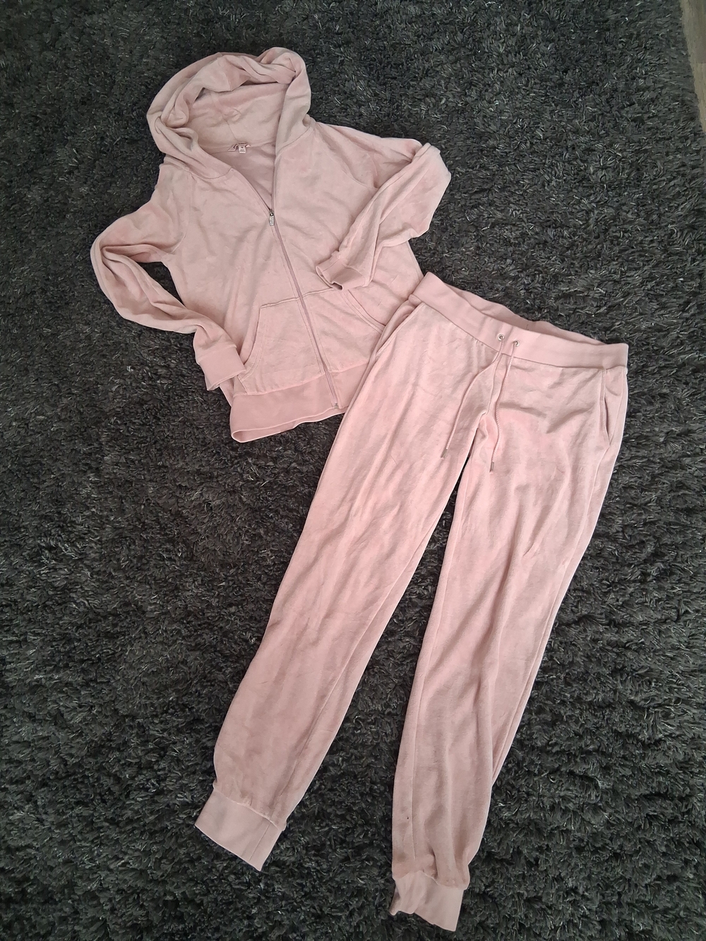 Juicy Couture Blush Velour Hoodie Set